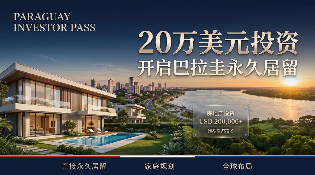 20万美元巴拉圭购房移民拿永居