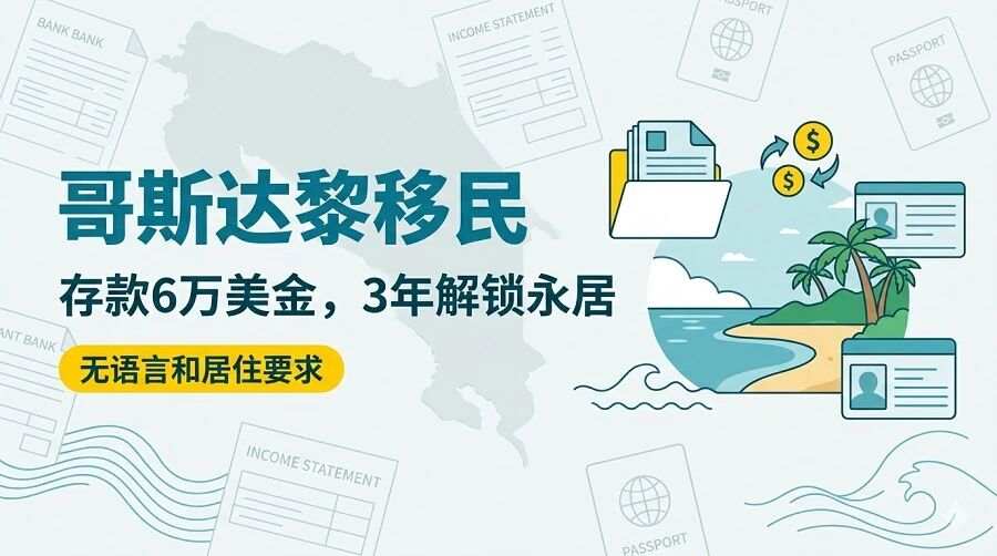 哥斯达黎加存款移民政策:6万美金全家移民哥斯达黎加!